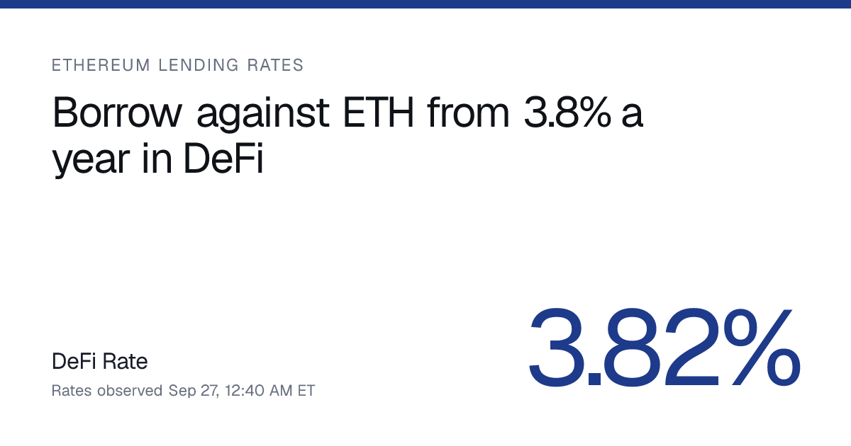 Ethereum Lending Rates: Borrow Against ETH or Earn
