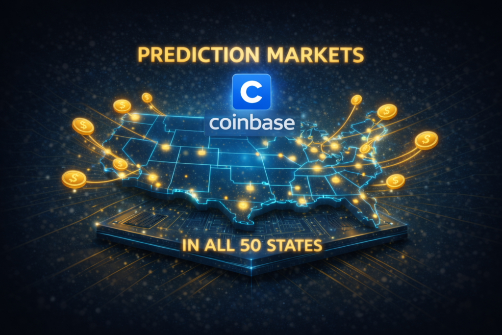 Coinbase launches prediction markets 50 states