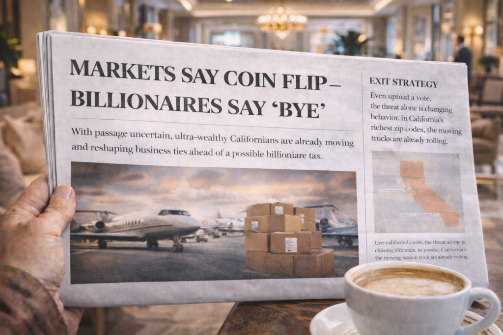 California Billionaires Leaving the State from Potential Wealth Tax