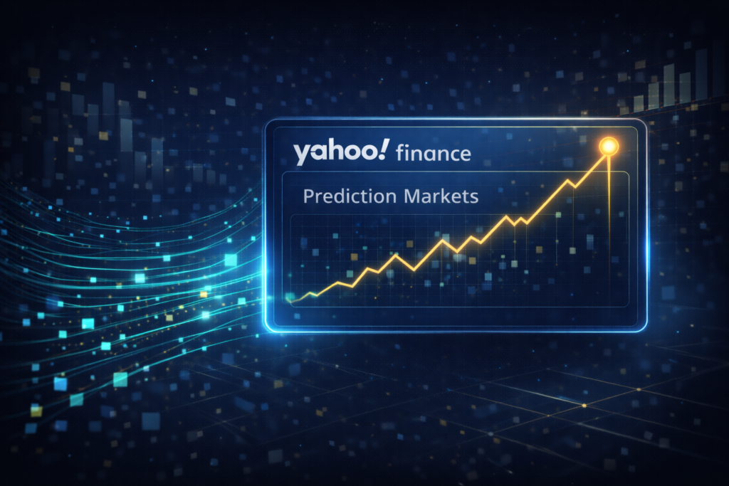 Yahoo finance embeds-polymarket prediction markets