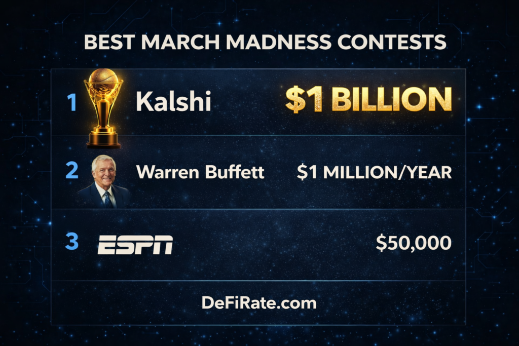 Kalshi announces $1 billion dollar brackets contest.