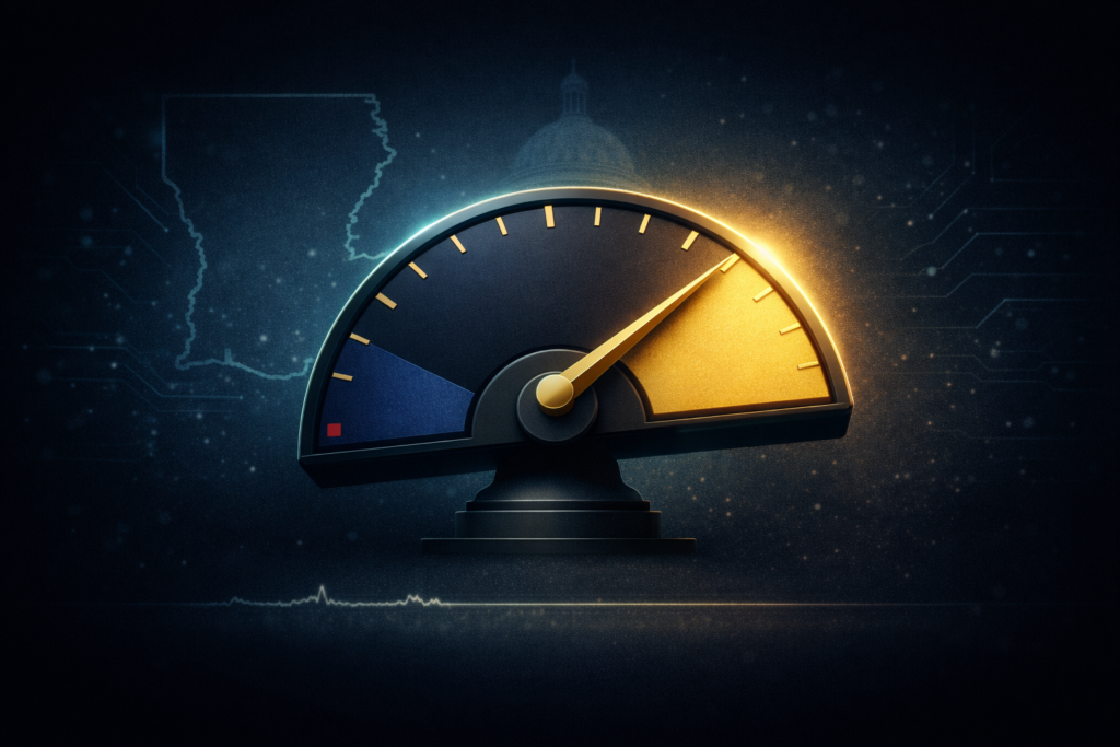 Louisiana Senate race prediction gauge