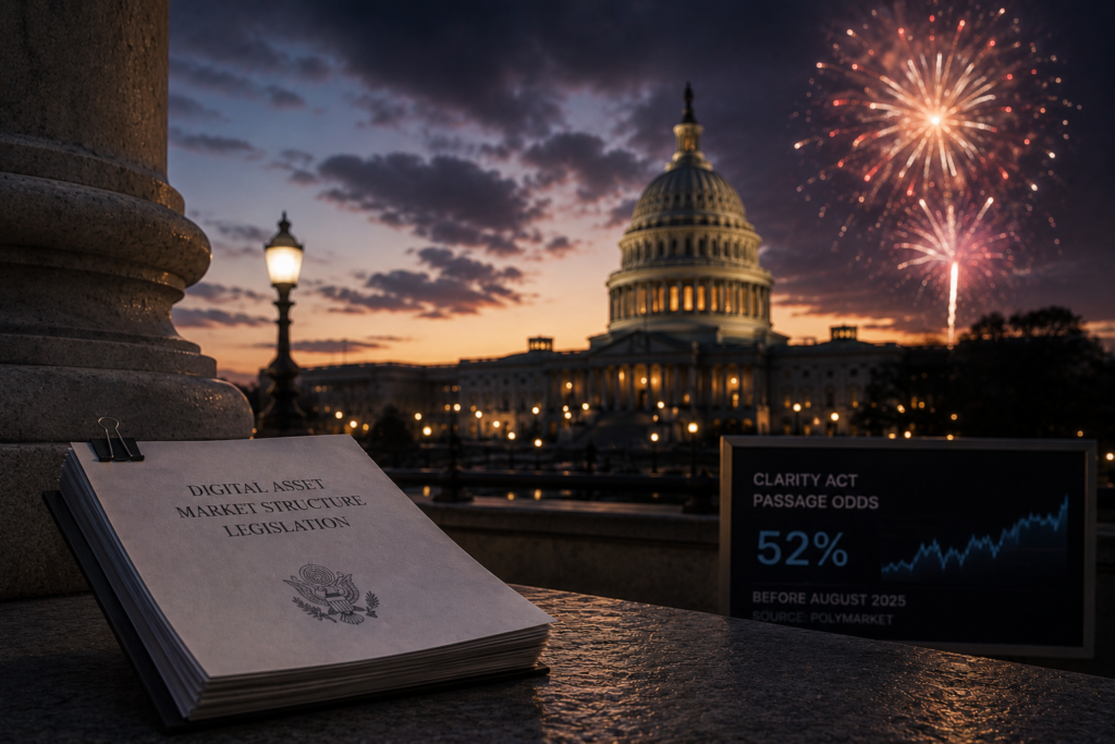 Clarity Act odds july 4 deadline