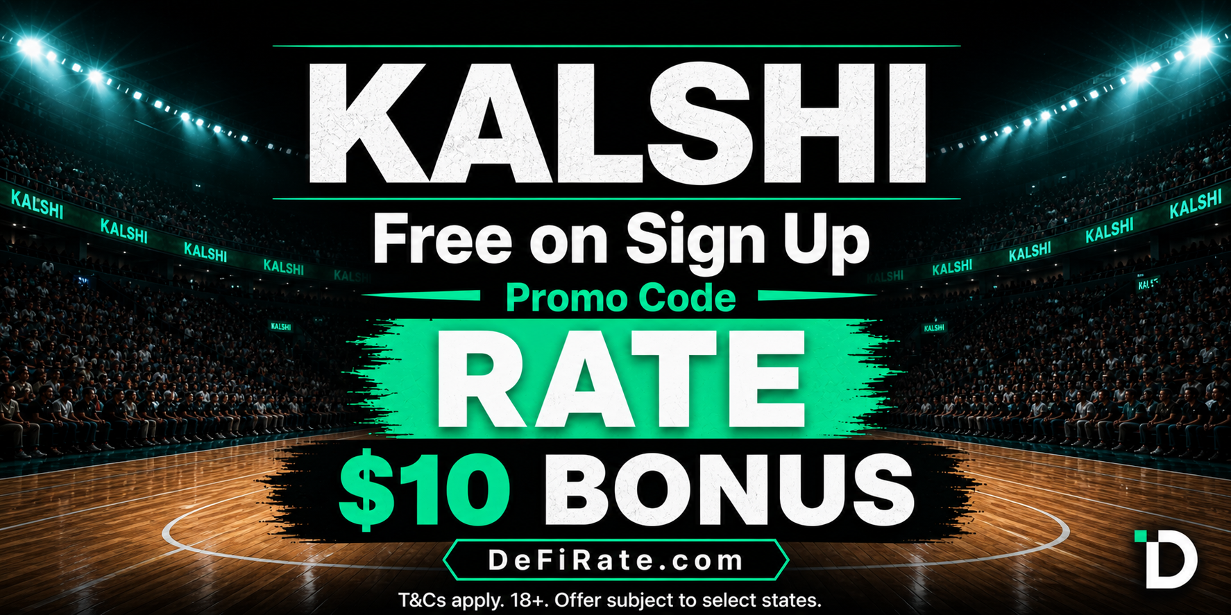 Kalshi referral code RATE, $10 for $10 trade bonus