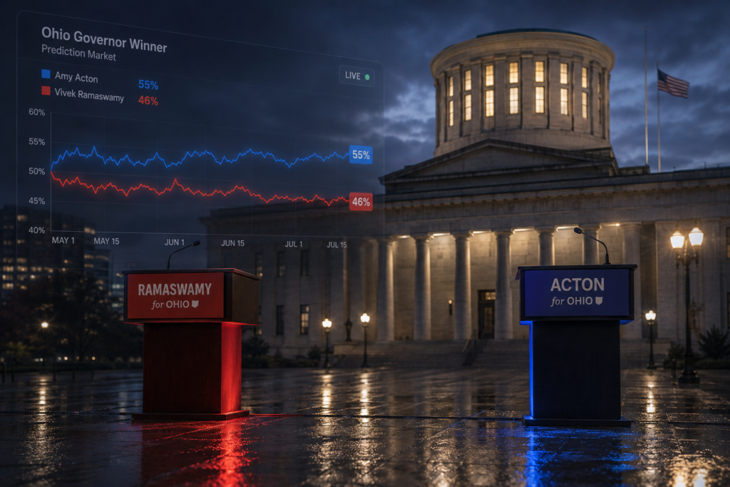 Ohio governor odds lean blue