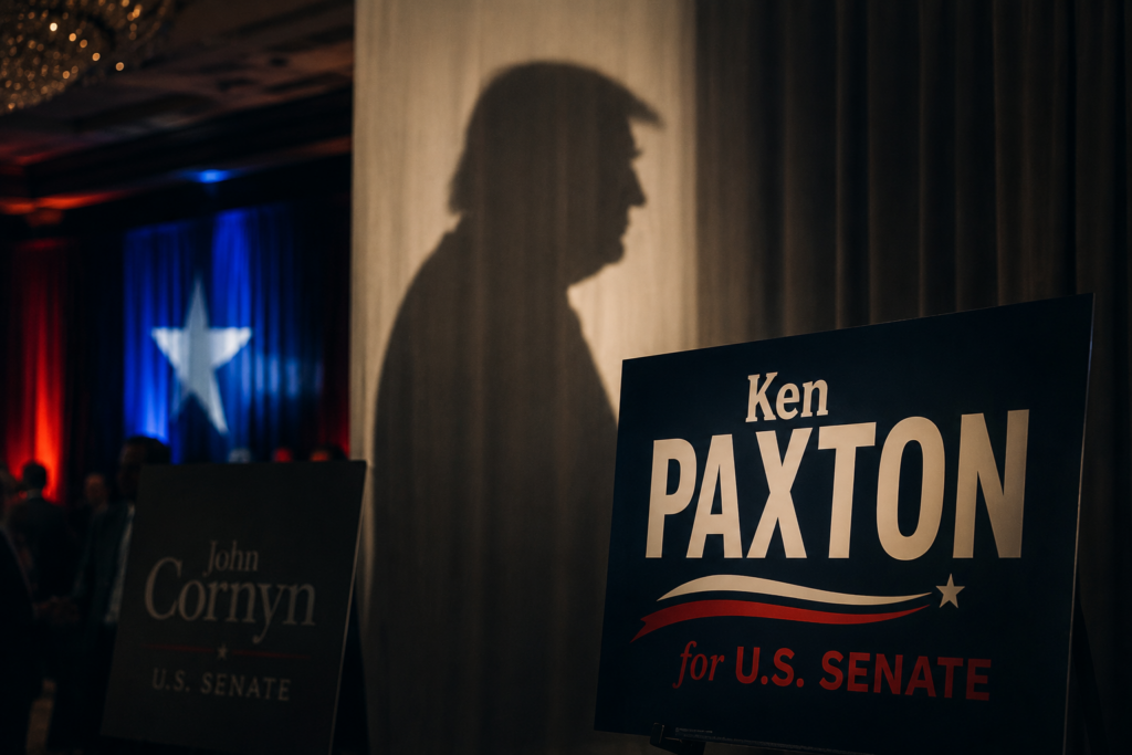 Texas runoff Paxton Trump shadow