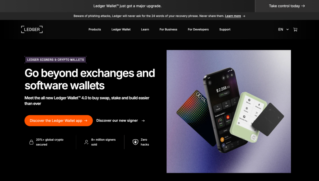 ledger wallet home page