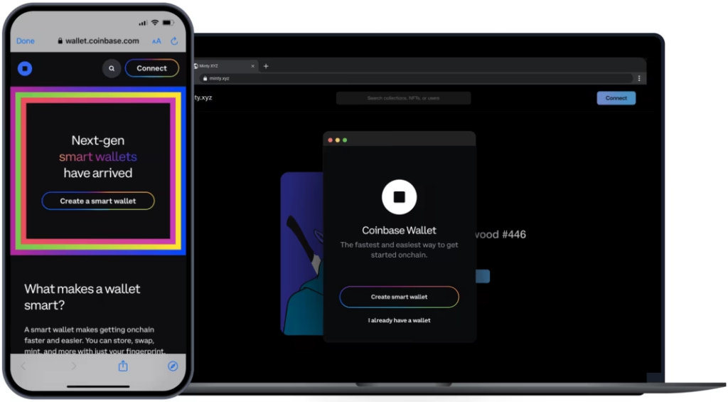coinbase smart wallet home page