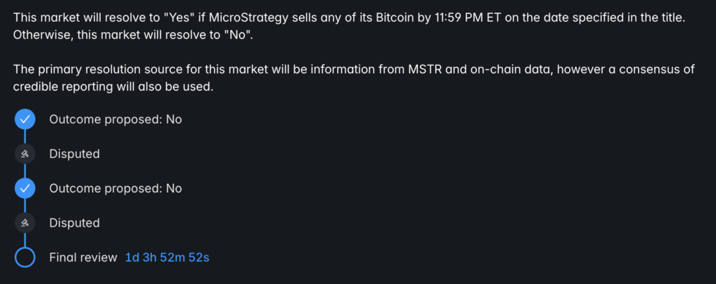 MSTR market resolution dispute