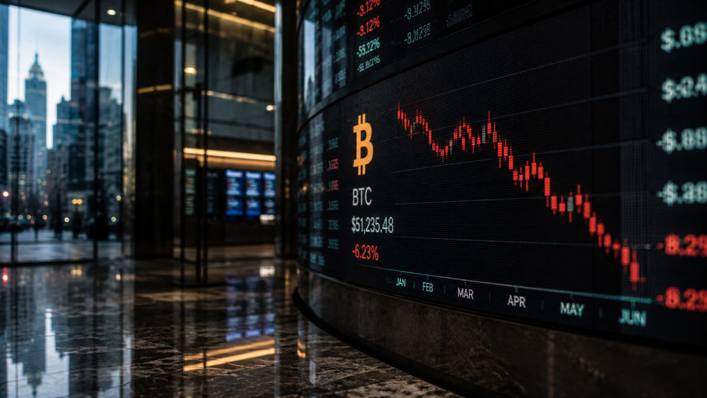 Bitcoin down 40% in H1 as ETFs bleed