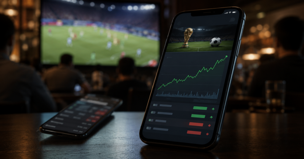 Prediction market apps continued gaining daily active users during the World Cup as sportsbook app traffic faded from its early tournament peak.