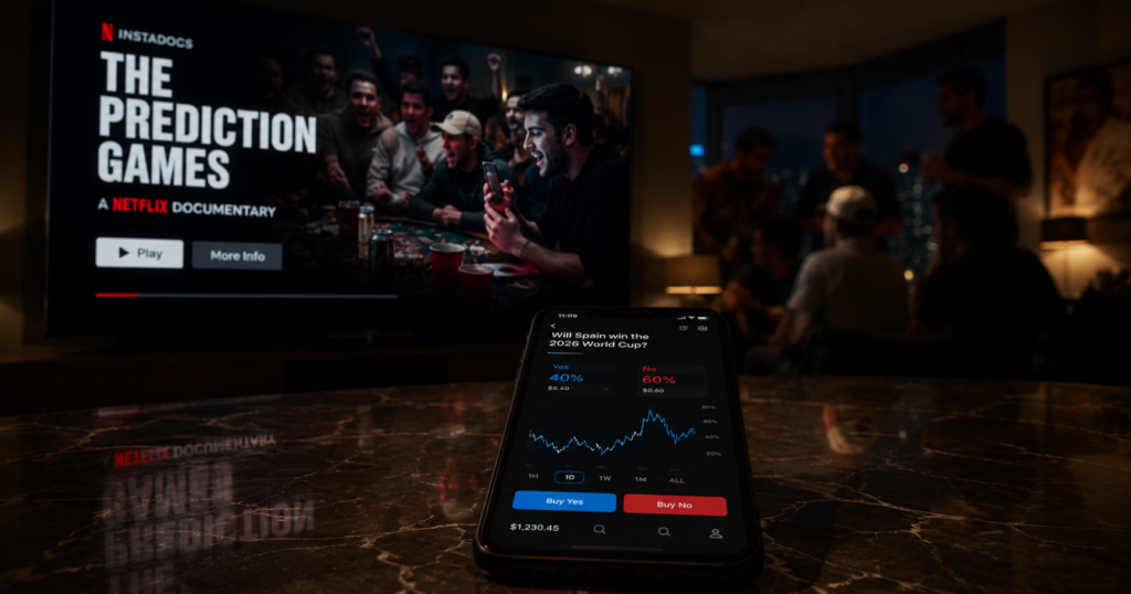 Netflix's Instadocs: The Prediction Games explores the rapid rise of prediction markets through traders, platform founders, regulators and critics, while a dispute over a featured trade receipt drew industry attention before the documentary's release.