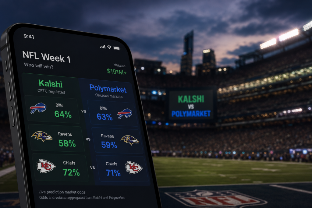 NFL Week 1 Prediction Market Odds