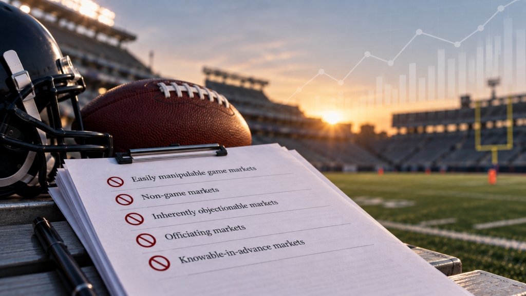 NFL prediction markets letter