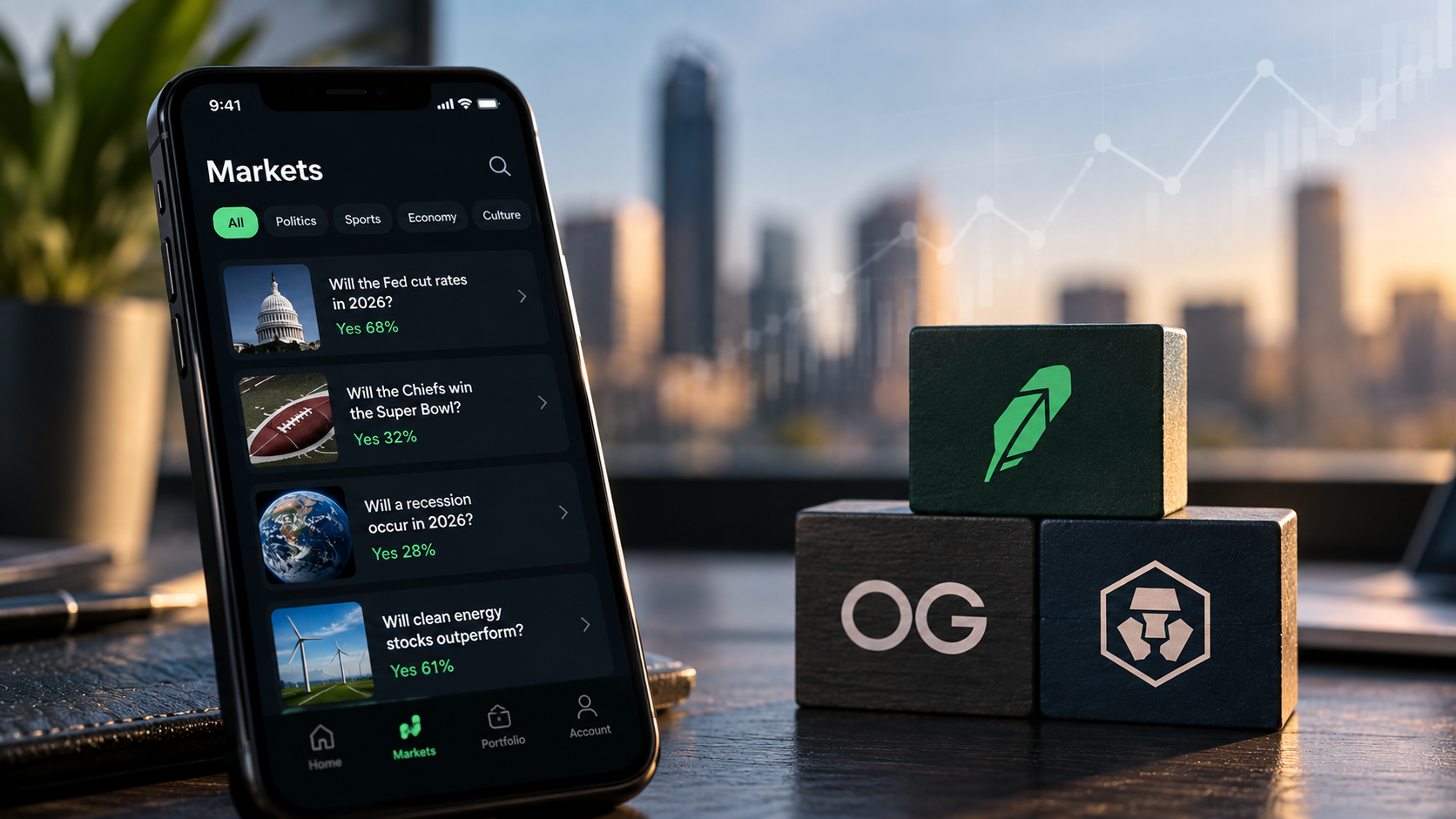 Robinhood Picks OG to Power Prediction Markets, Takes Equity Stakes in Crypto