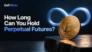Bitcoin coin in front of a glowing infinity symbol with the article title.